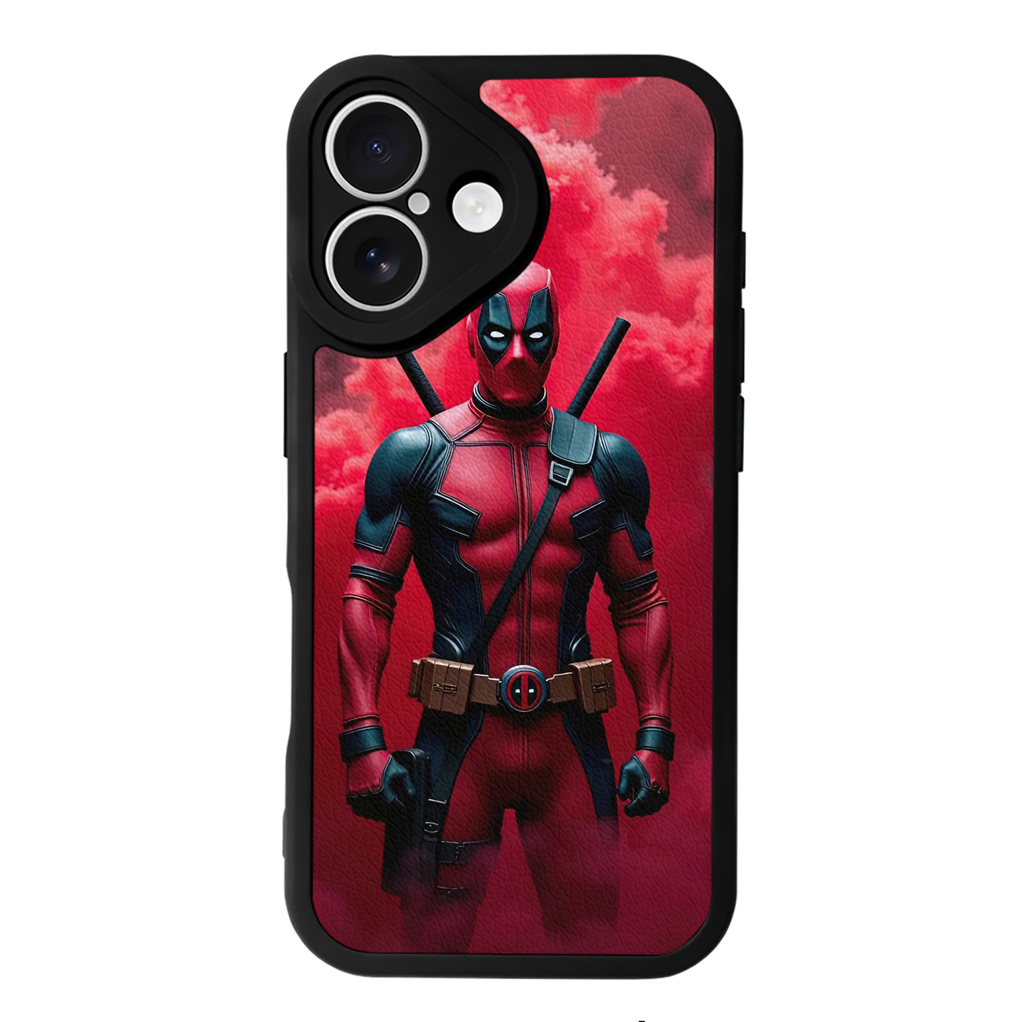 （画像用） Deadpool デッドプール 【iPhone 16シリーズ対応】シリコンスマホケース（レザー調） 材質：シリコン
